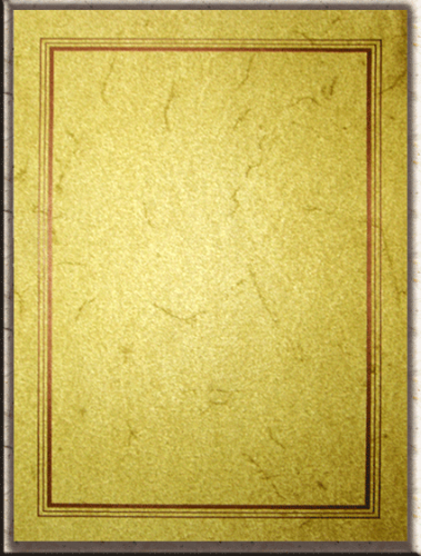 Urkunde auf Pergamentpapier mit Goldrand gedruckt.