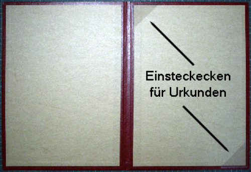 Urkundenmappe in Kunstleder für A4 Urkunden.